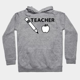 Teacher - Black and White Hoodie